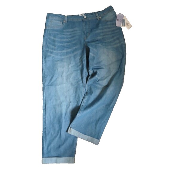 Just Be Light Blue Cropped Jeans - Picture 1 of 5